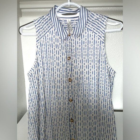 Anthropologie Kismet Shirt Dress Size 6 Eyelet
Collared Midi Pinstriped - Picture 2 of 6